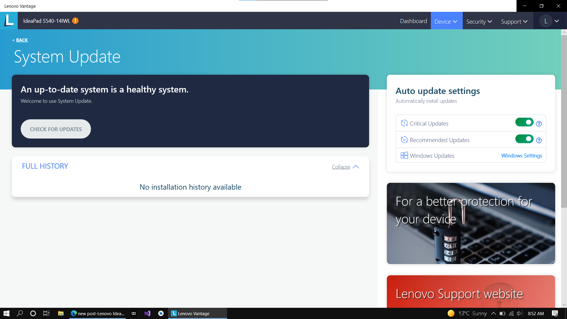 lenovo vantage update stuck lenovo vantage update stuck