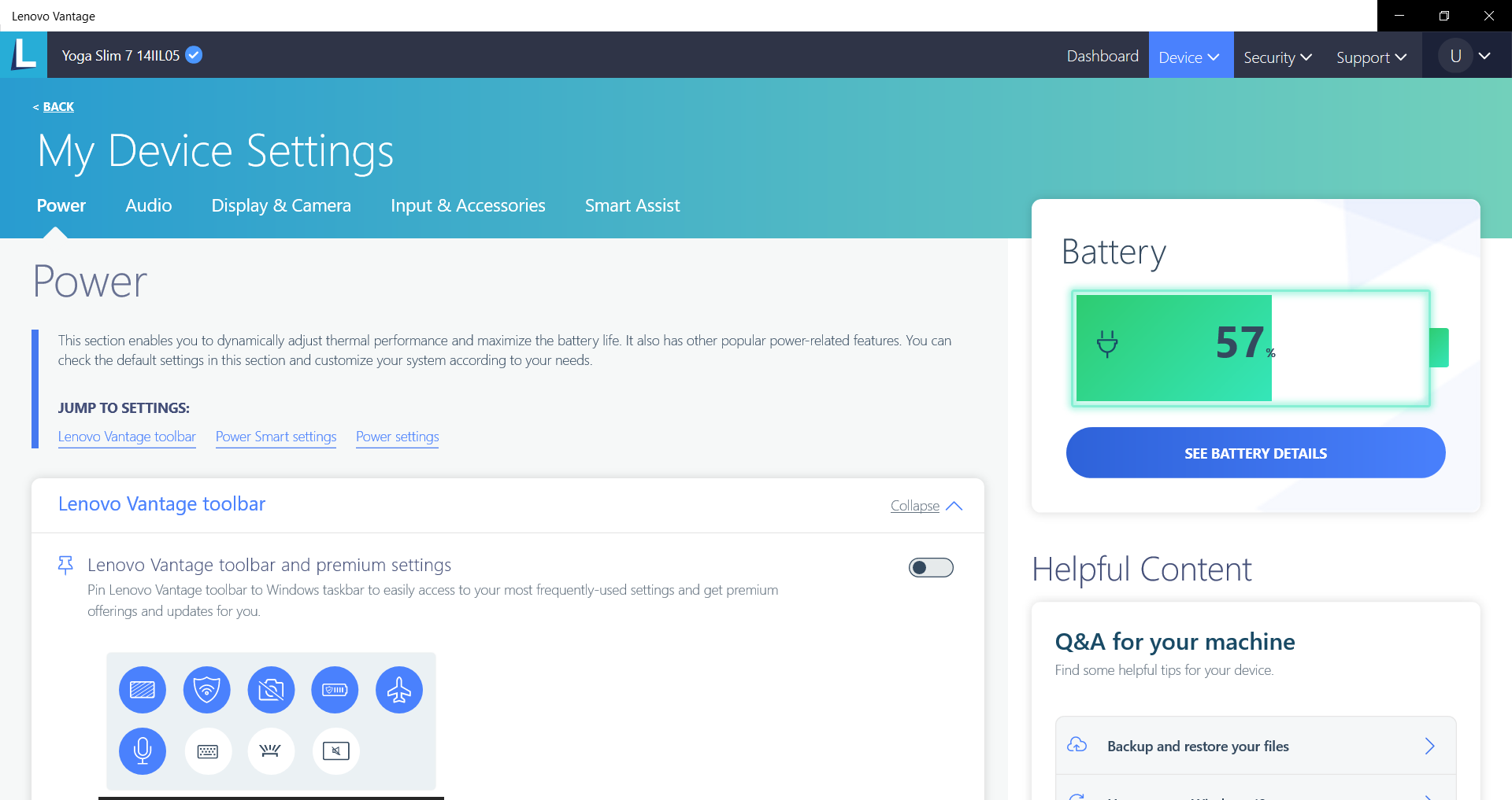 Lenovo Vantage Battery Smart Option Missing ErrorEnglish Community