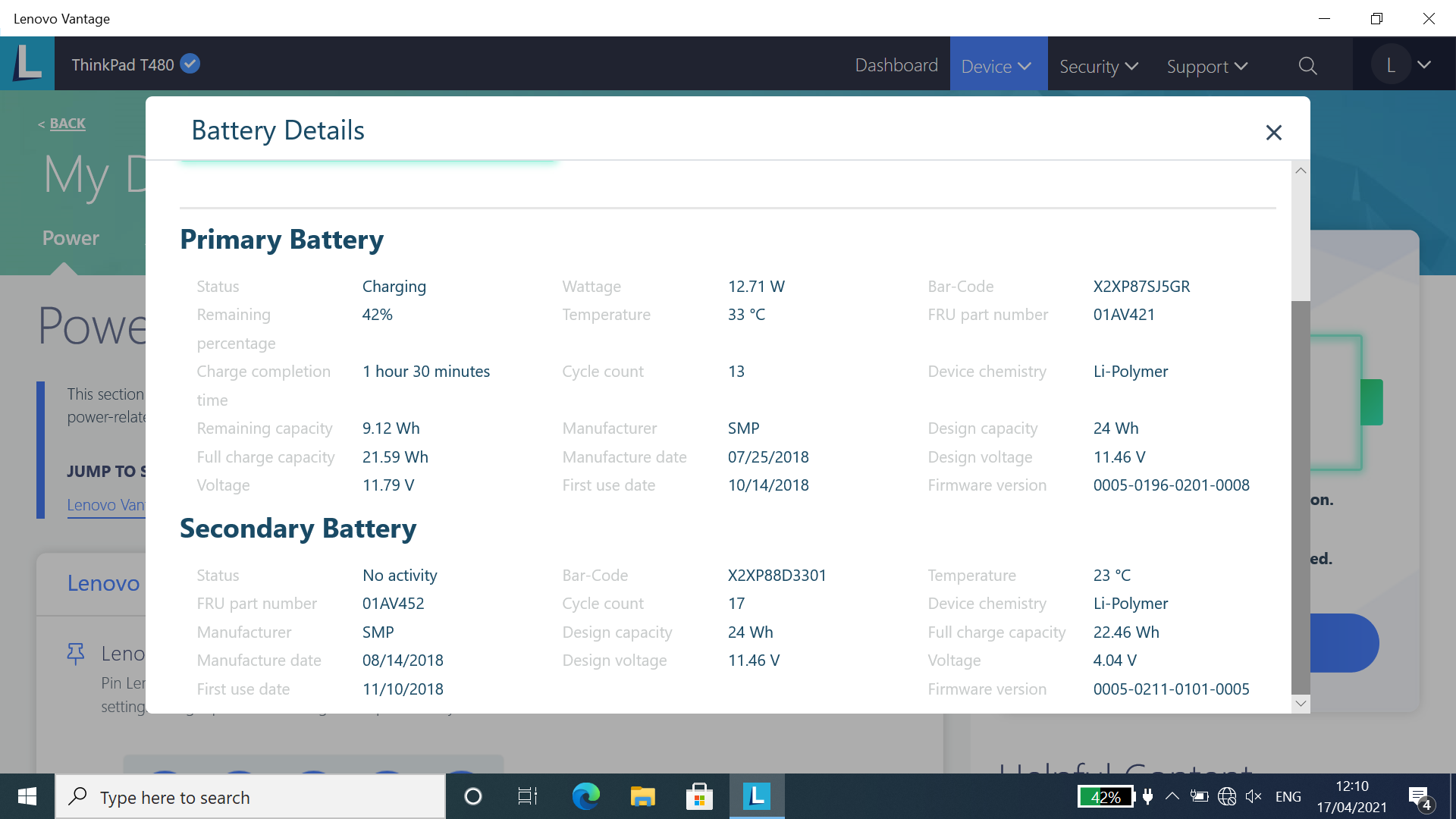 T480-20L5S1RR00-Does-not-detect-or-charge-an-external-battery - English  Community - LENOVO COMMUNITY