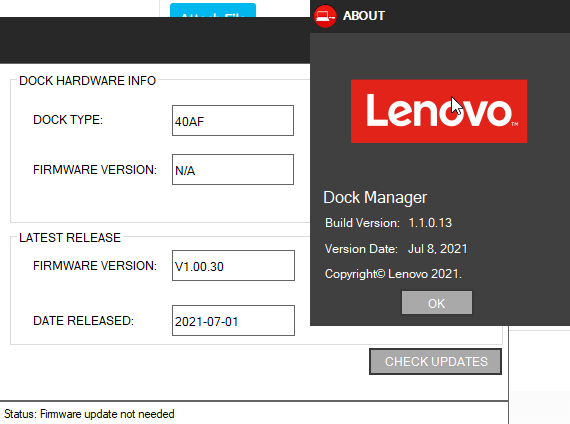 lenovo dock update lenovo dock update