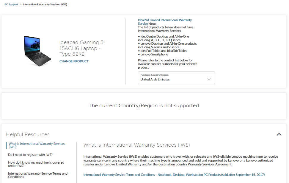 warranty-support - English Community - LENOVO COMUNIDAD