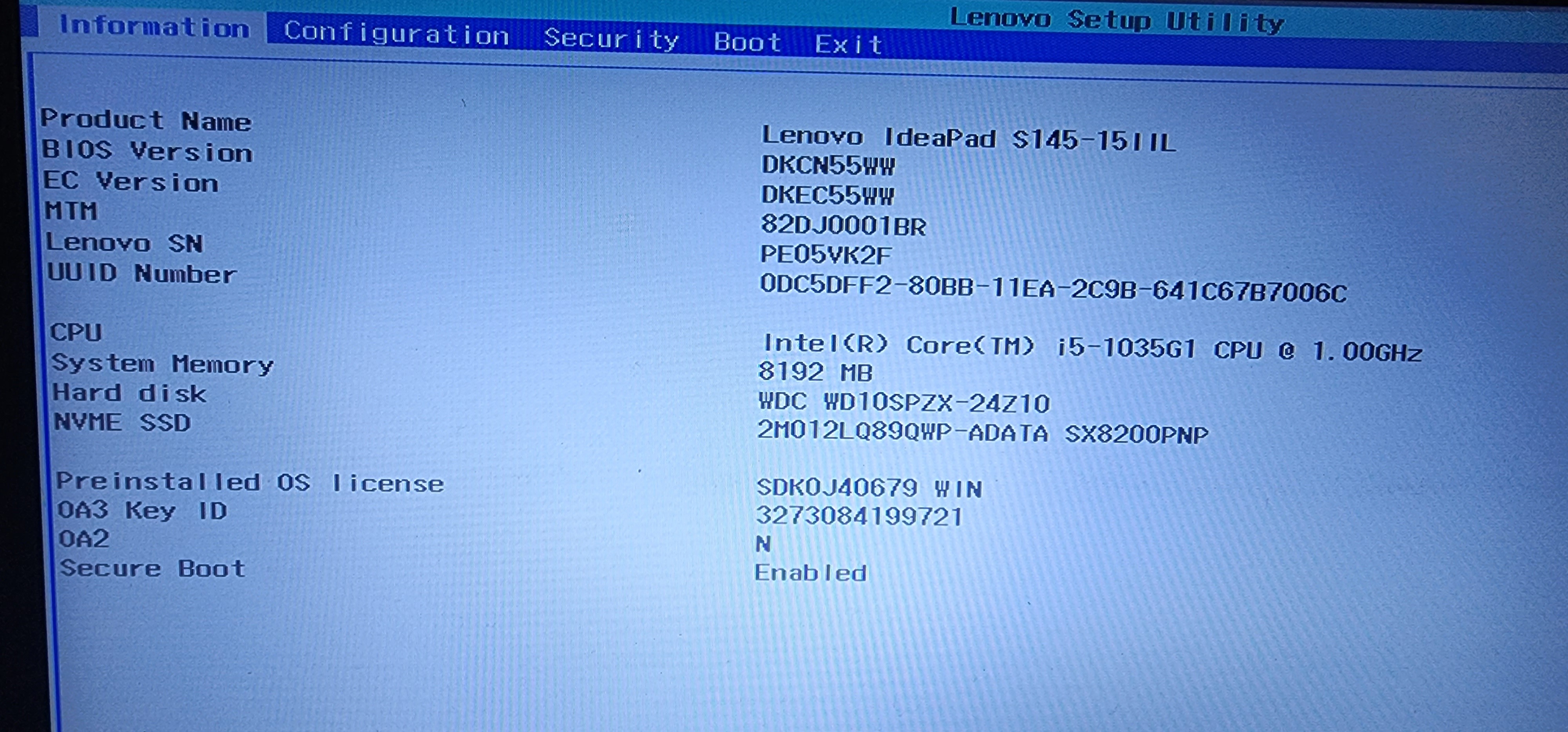 Após-Upgrade-Bios-site-Lenovo-IdeaPad-S145-15IIL-Não-faz-boot-Windows-10 -  Comunidade Lenovo - LENOVO COMMUNITY