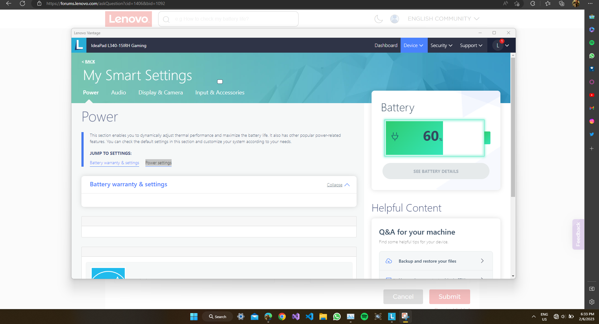 Conservation-mode-missing-from-lenovo-vantage - English Community - LENOVO COMMUNITY Conservation-mode-missing-from-lenovo-vantage - English Community - LENOVO COMMUNITY