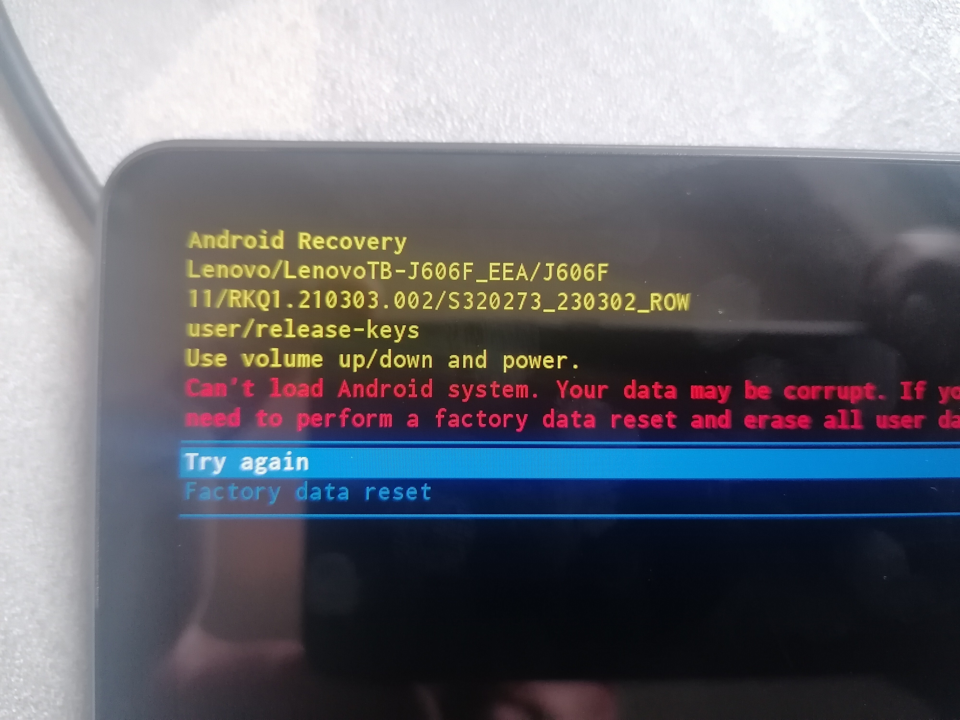 Lenovo-Tab-P11-Stuck-in-Android-Recovery - English Community - LENOVO  COMMUNITY