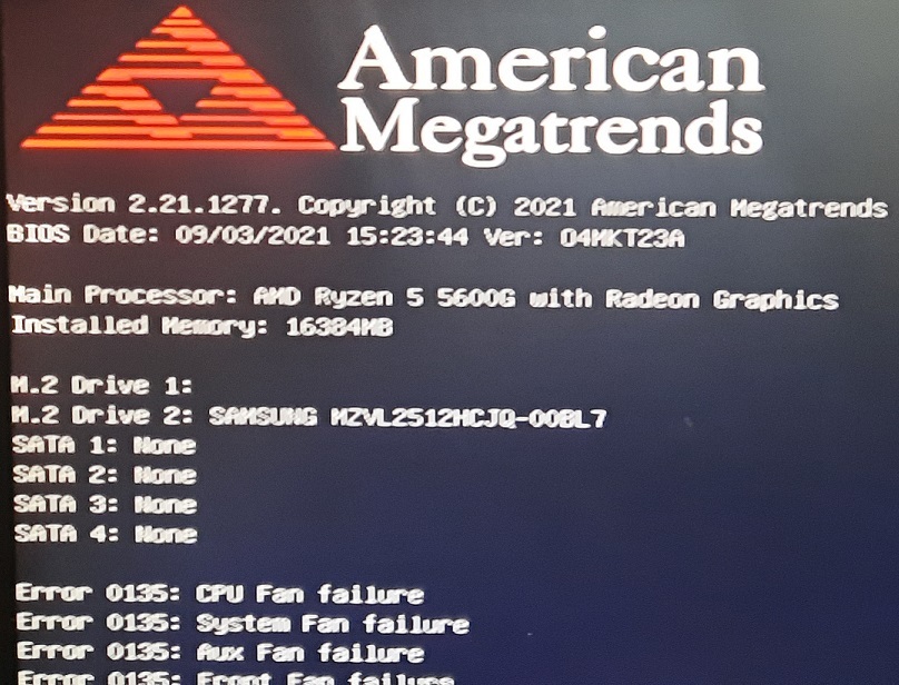 CPU Fan Error on Boot